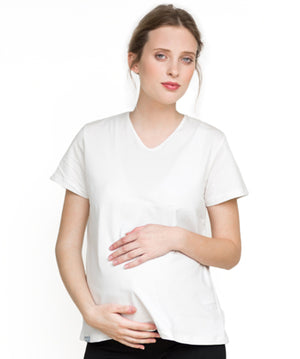 Belly Tee in White - Front View