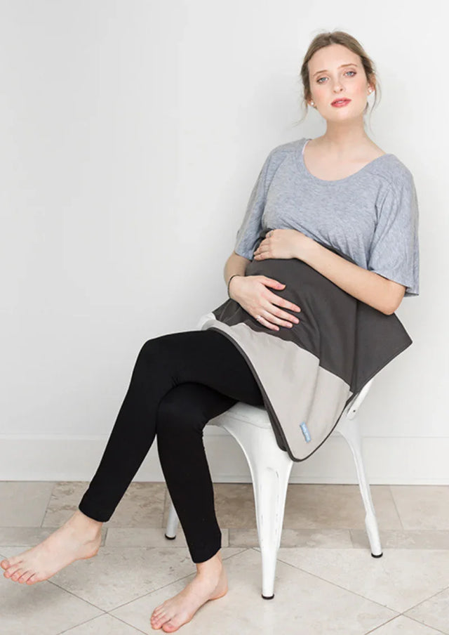 EMF Protection 100% Cotton Belly Blanket - Mountain Charcoal | Belly Armor