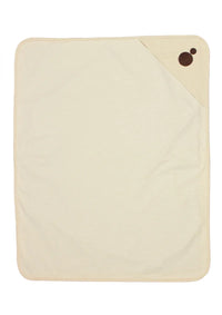 Cream Belly Armor organic cotton EMF protection belly blanket laid flat