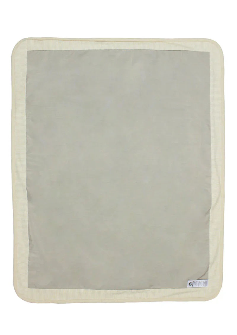 RadiaShield lining on the reverse of a Belly Armor organic belly blanket