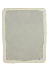 RadiaShield lining on the reverse of a Belly Armor organic belly blanket