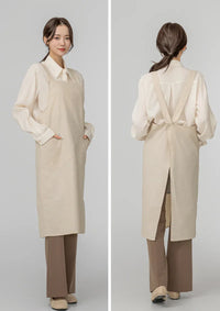 Front and back views of the Belly Armor premium linen EMF protection apron