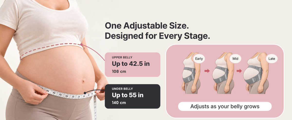 Belly Armor Maternity Support Belt – Pregnancy Belly Band for Back & Belly Support — One Size Adjustable Fit From Early Pregnancy to Full Term