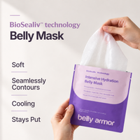 Belly Armor BioSealiv biocellulose mask sheet and individual product pouch