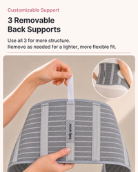 Maternity support belt with three removable lower back supports