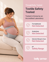 Belly Armor maternity support belt textile safety testing