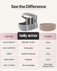 Belly Armor maternity support belt for pregnancy belly and lower back support