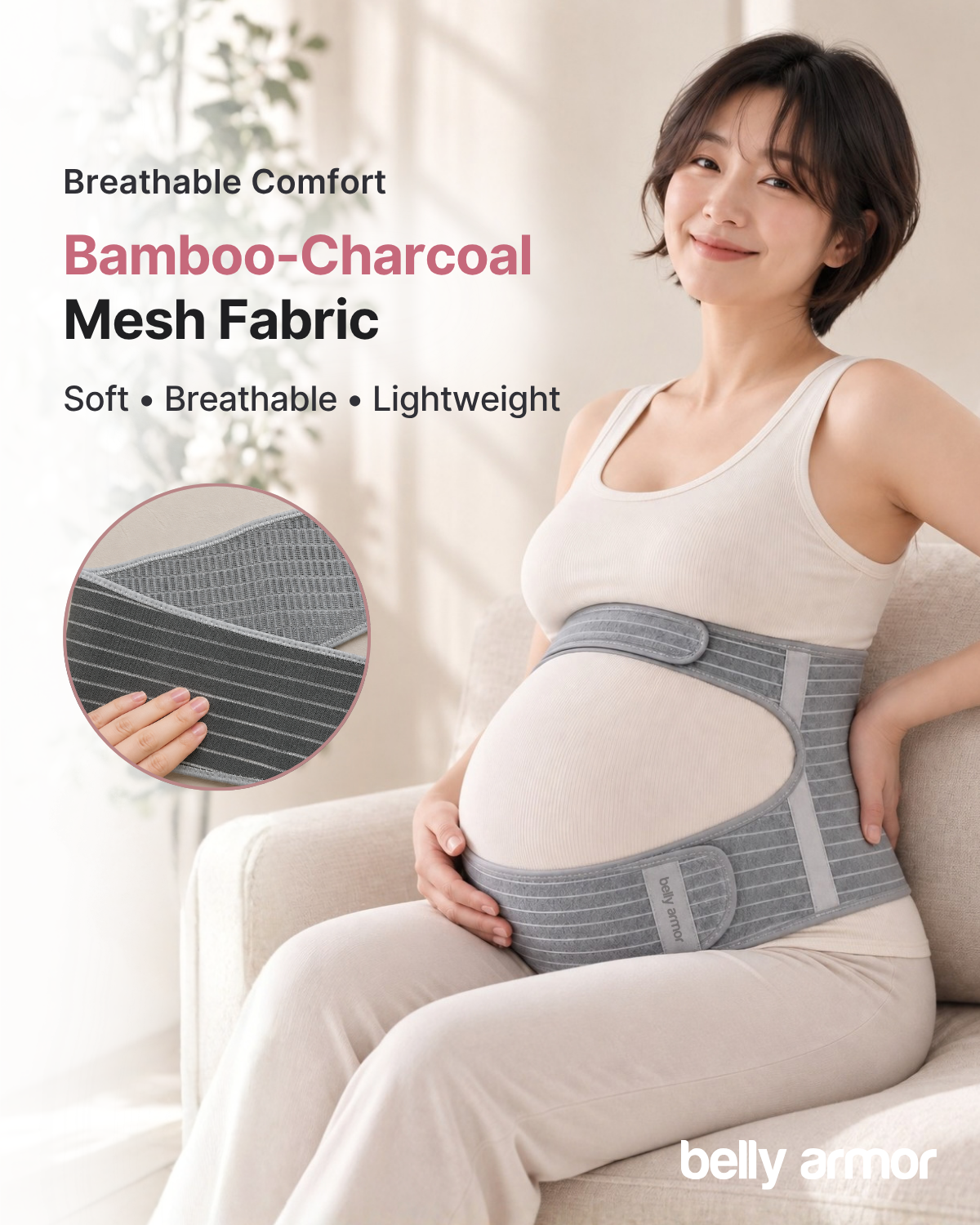 Dual band adjustable pregnancy support belt for a secure fit