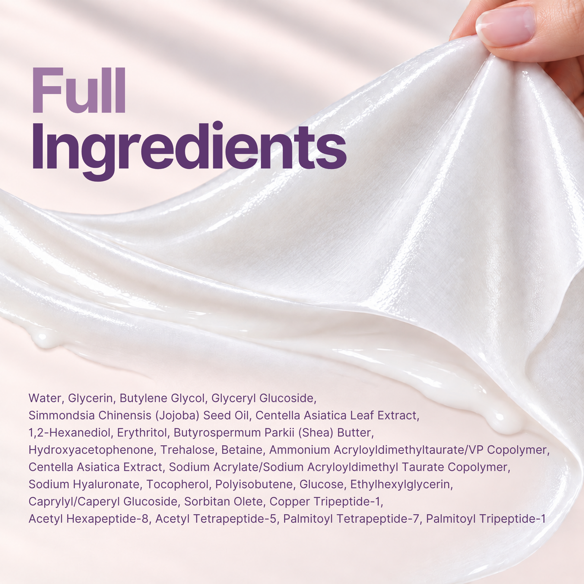 Full ingredient list for Belly Armor Intensive Hydration Belly Mask