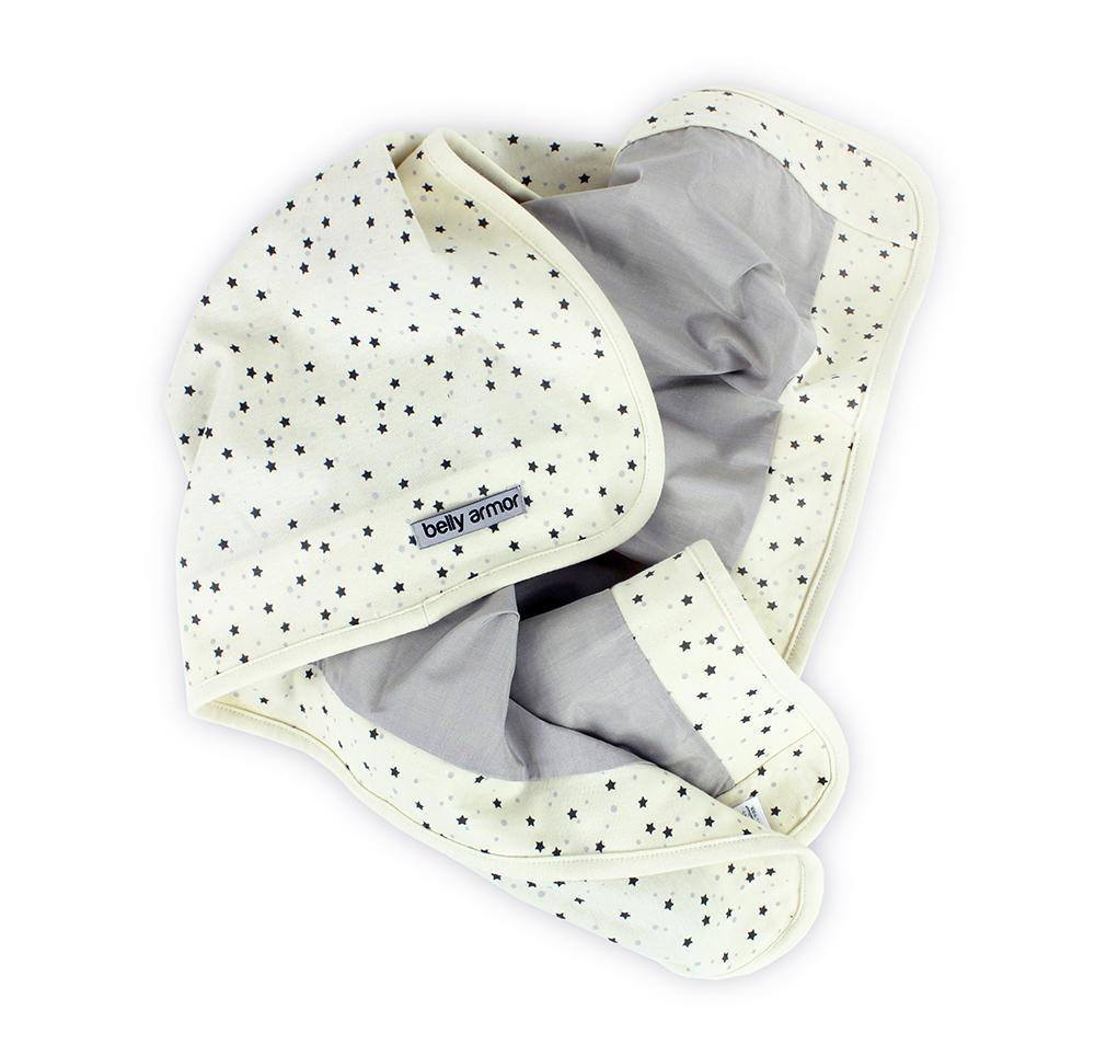 SYB Baby Blanket, EMF Protection (Cool Gray with White Dots)
