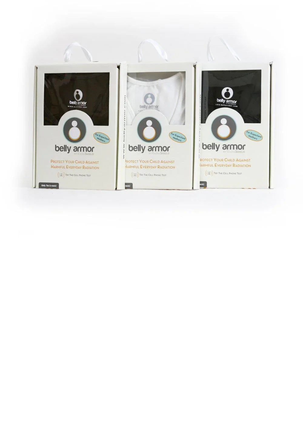 Belly Armor EMF protection maternity tee retail packaging
